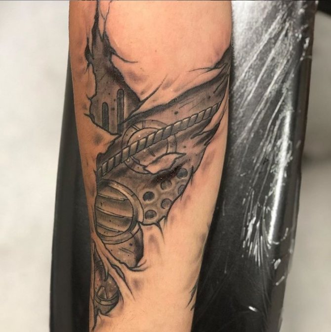 Tatouage dans le style de l'organica