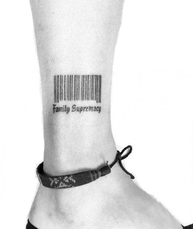 tatouage de code-barres