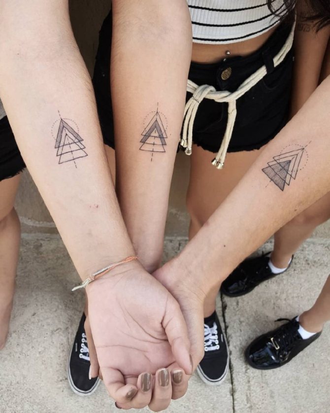 tatouage de triangle
