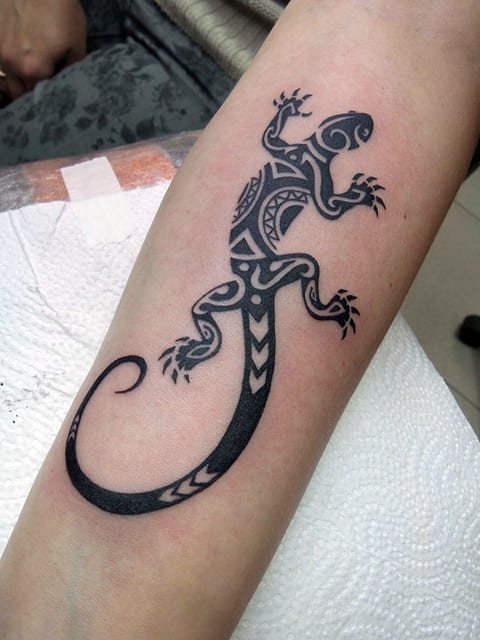 Tatouage d'un lézard