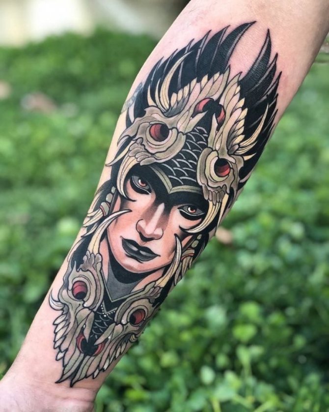 tatouage valkyrie pour filles