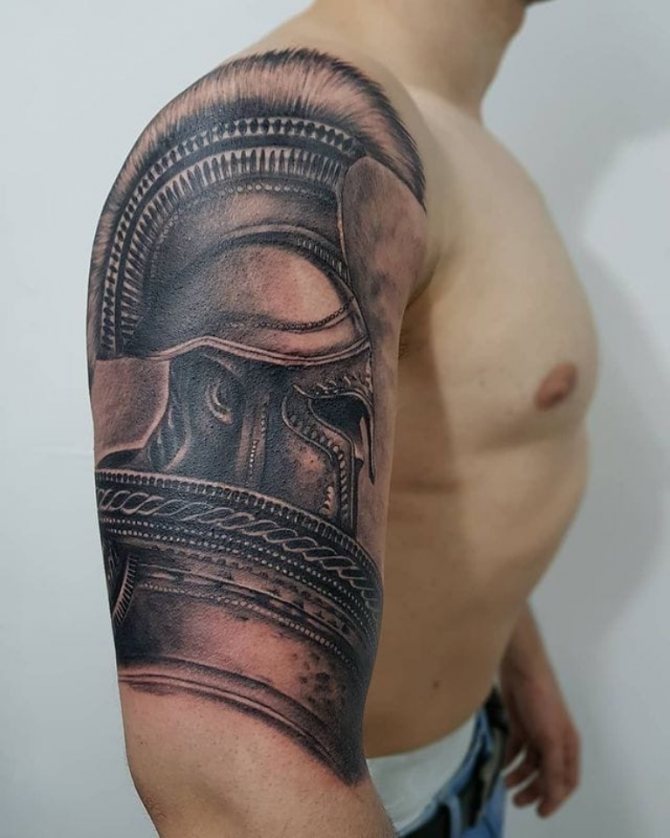 tatouage guerrier spartiate