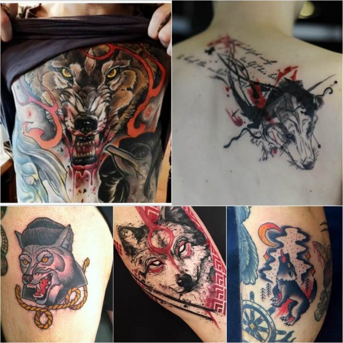 Tatouage Loup - Tatouage Loup pour Hommes - Tatouage Loup Masculin - Signification et esquisse du tatouage Loup