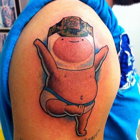 Tatouage Adventure Time sur l'épaule