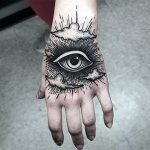 Tatouage de l'œil de tous les yeux sur le poignet