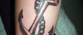 Tatouage d'une ancre