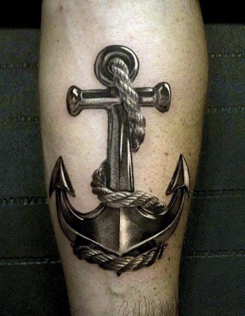 Tatouage d'une ancre - photo