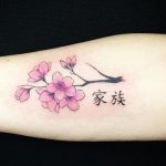 Tatouage de caractères japonais