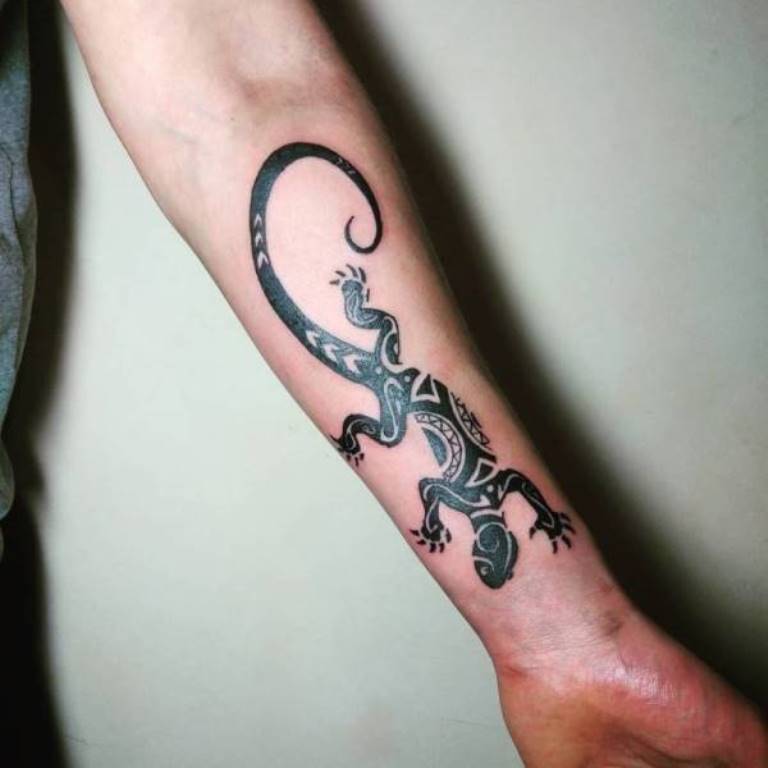 photo d'un lézard tatoué