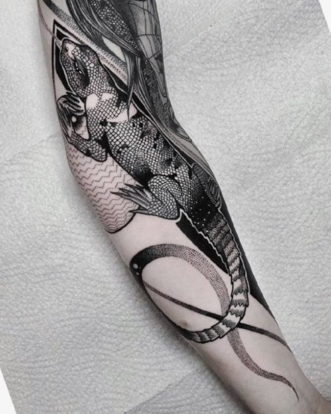 signification du tatouage lézard pour les filles
