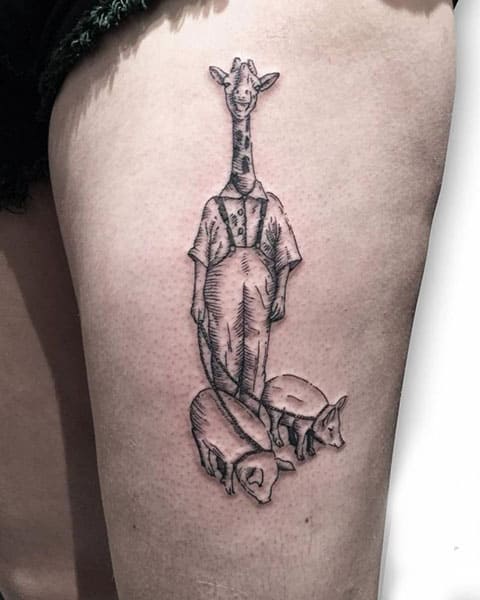 Tatouage girafe