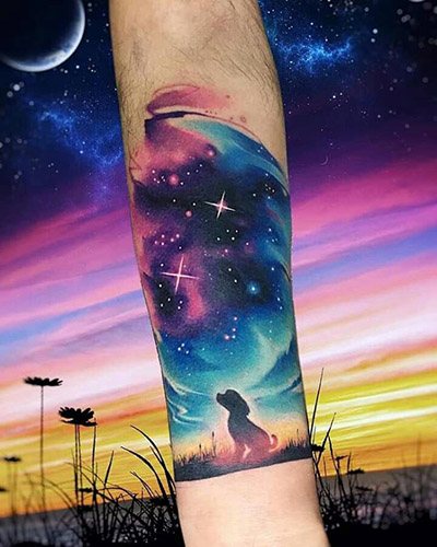 Tatouage de ciel étoilé. Signification