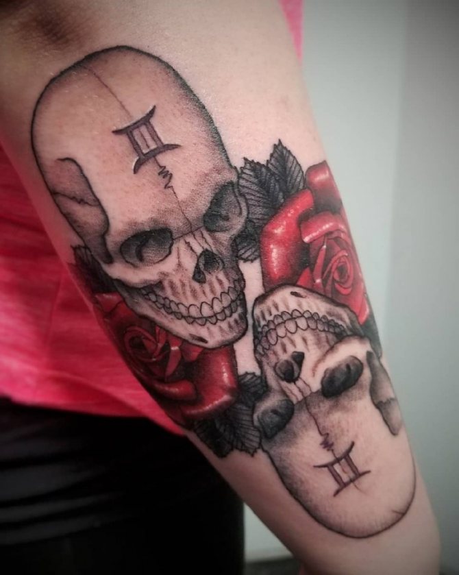 tatouage du signe des Gémeaux