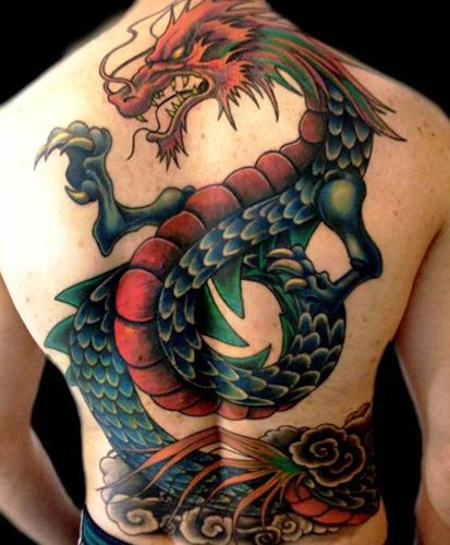 Tatouage de dragon. Photos, signification, dessins pour filles, hommes. Photo