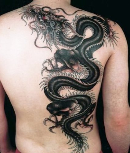 Tatouage d'un dragon. Photo, signification, croquis pour filles, hommes. Photo