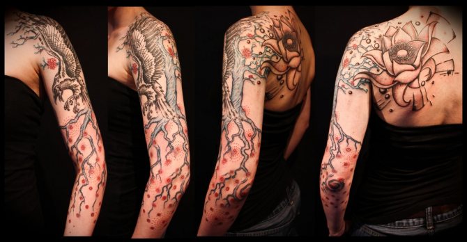 Tatouage en bois ancien