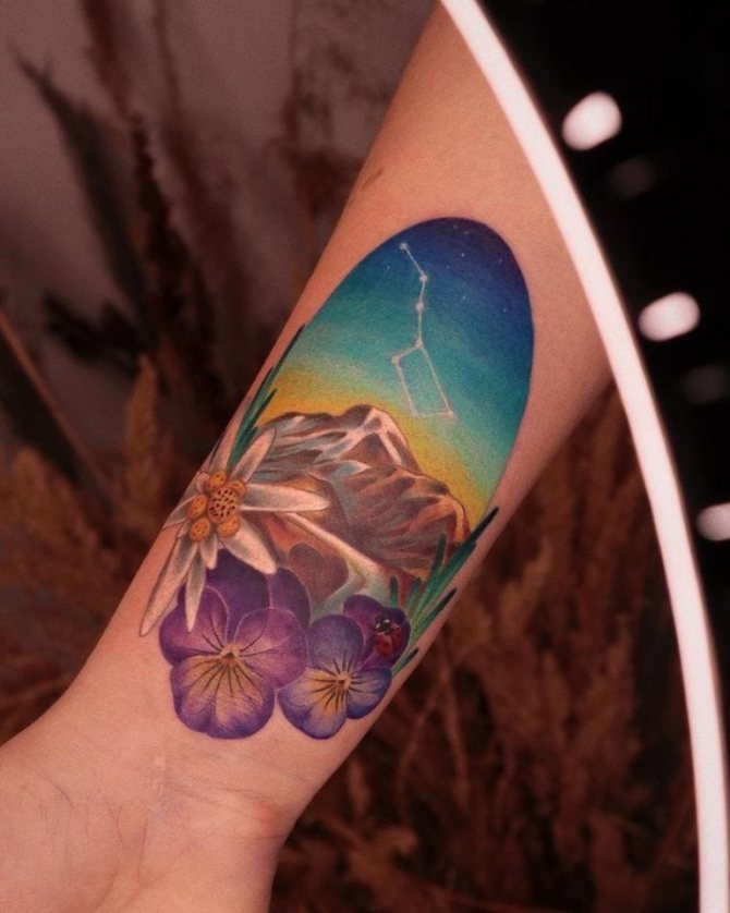 tatouage de montagne
