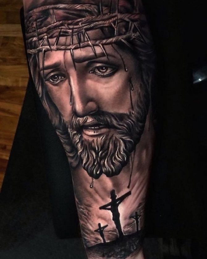 tatouage de jesus christ