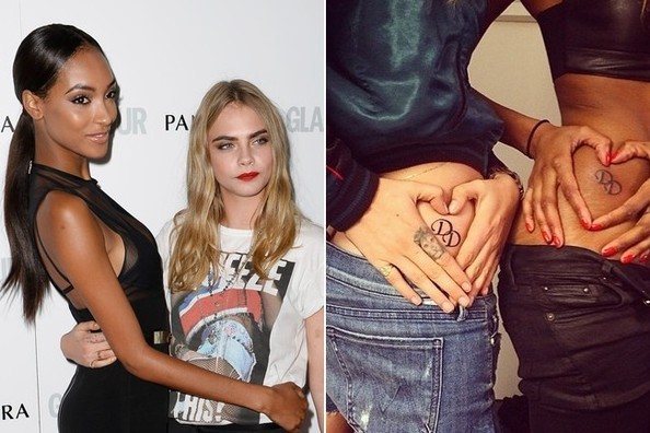 Tatouage de Cara Delevingne et Jordan Dunne