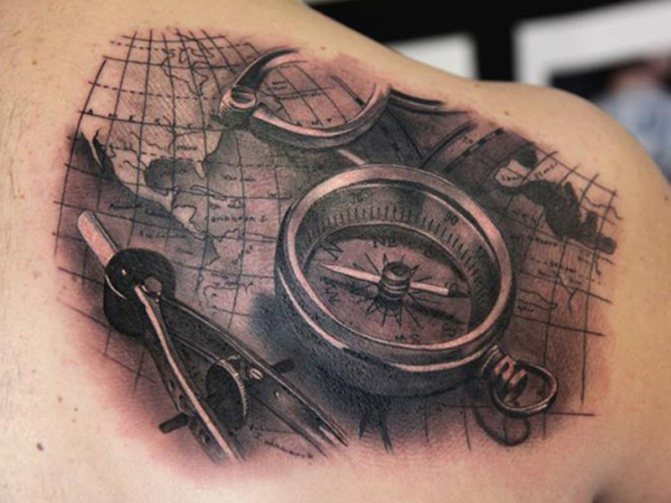 Tatouage boussole : signification chez les filles