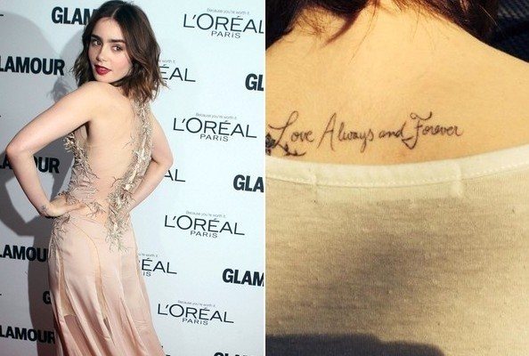 Tatouage de Lily Collins