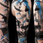 Tatouage de phare Thrash Polka