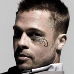 Tatouage du visage de Bradd Pitt