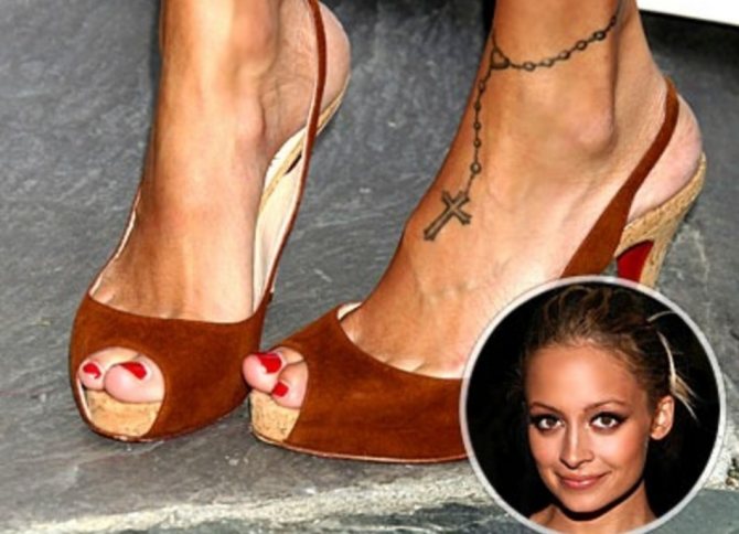 Tatouage de cheville de Nicole Richie