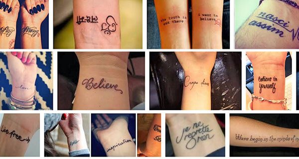 Tatouage sur le poignet - écriture