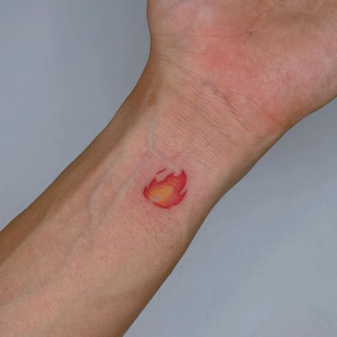 tatouage de feu