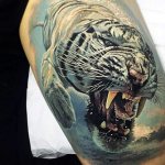 Tatouage du sourire du tigre - photo