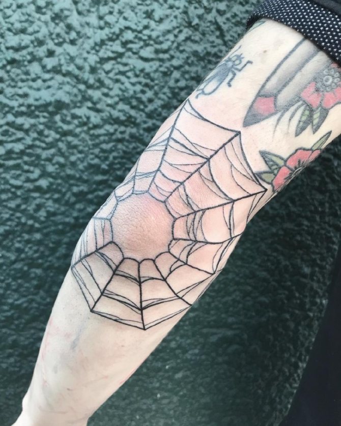 Tatouage de toile d'araignée