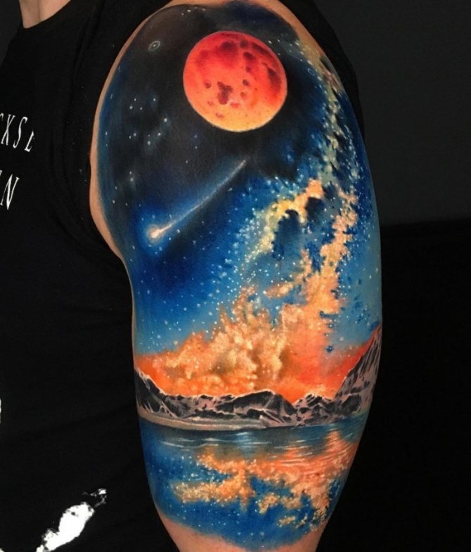 tatouage de planète