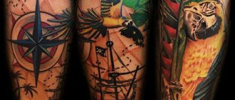 Tatouage d'un perroquet