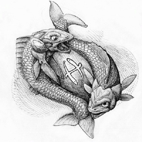 tatouage de poisson yin yang