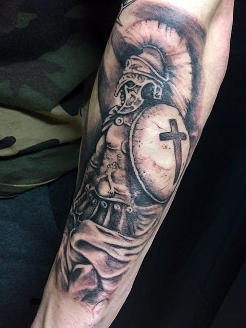 Tatouage d'un gladiateur