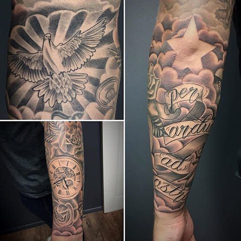 Tatouage de nuages - photo