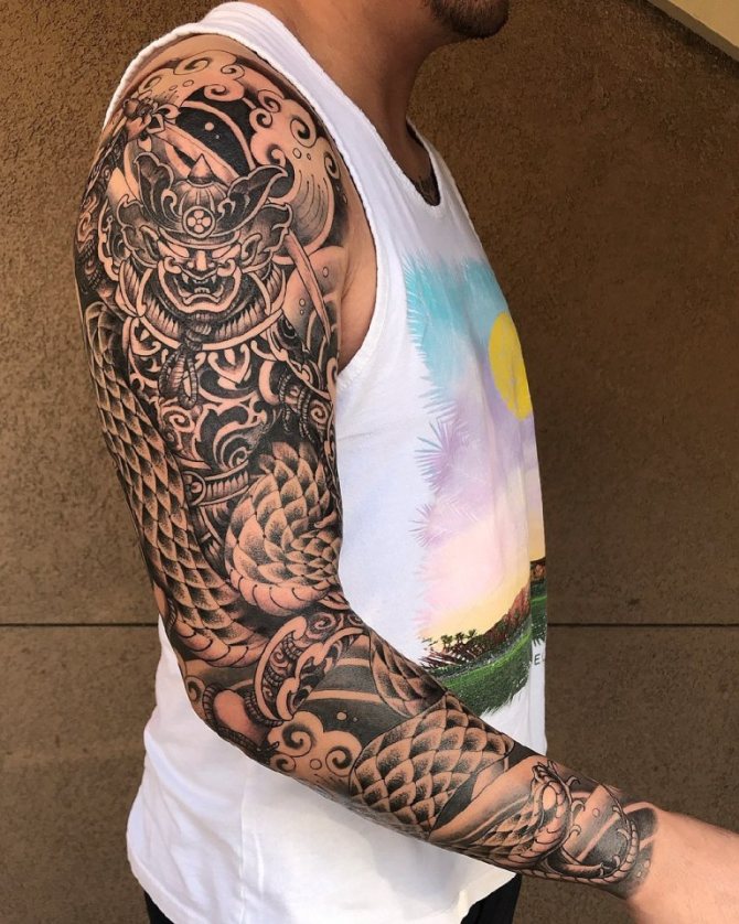 tatouage de samouraï