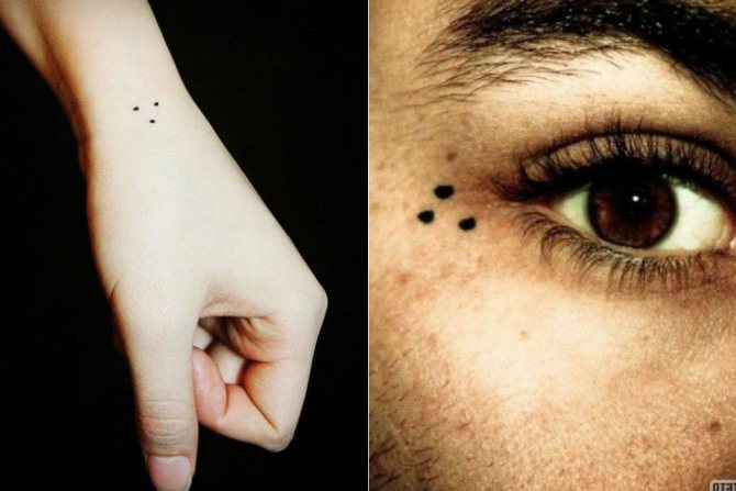 tatouage à trois points