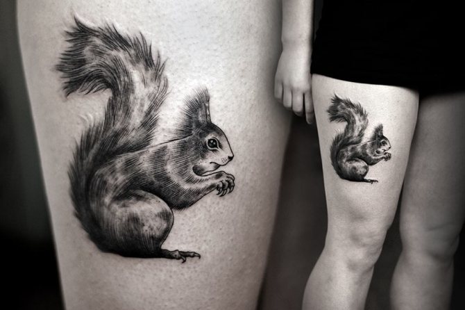 Tatouage en forme d'écureuil
