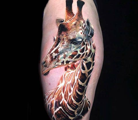 Tatouage girafe - photo