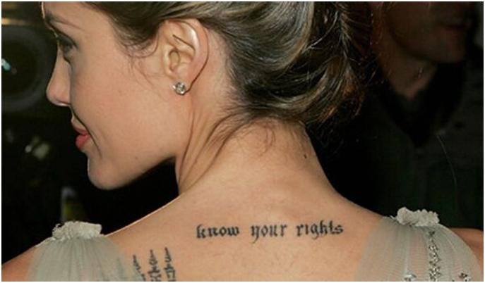 Tatouages d'Angelina Jolie