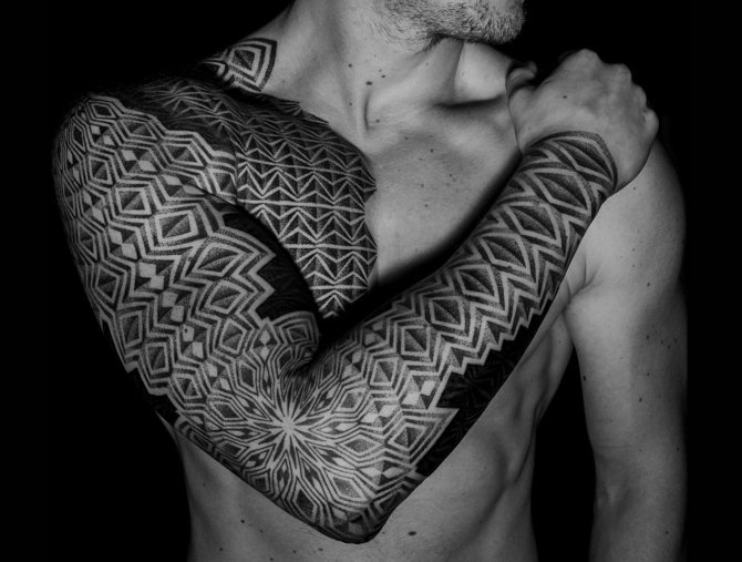 Tatouages en forme de points