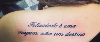 Tatouages sur le bras pour les filles. Croquis, dessins, inscriptions avec traduction, signification. La signification du tatouage.