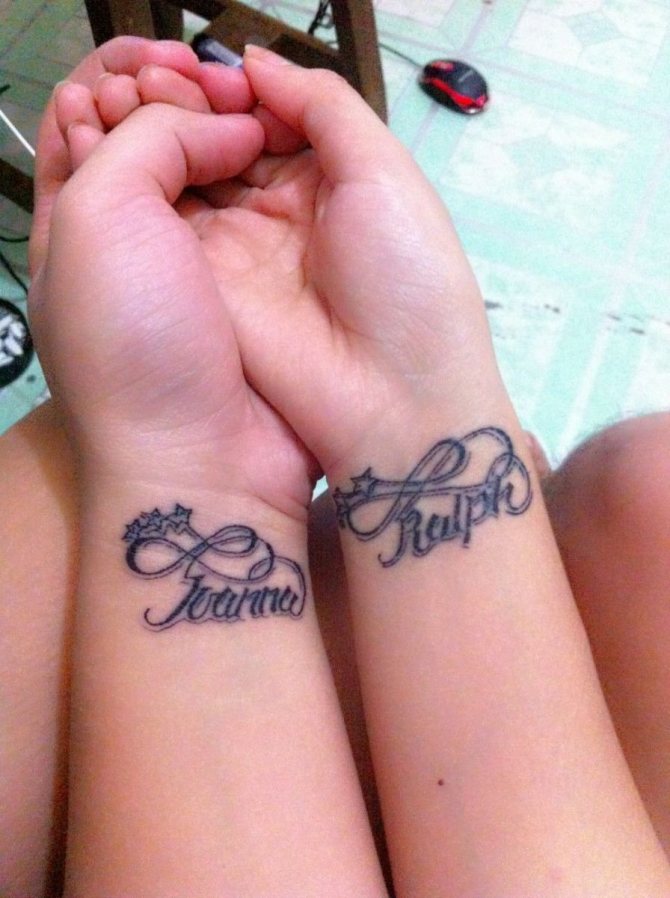 Tatouages avec des noms