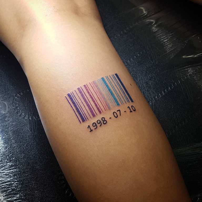 tatouages à code-barres