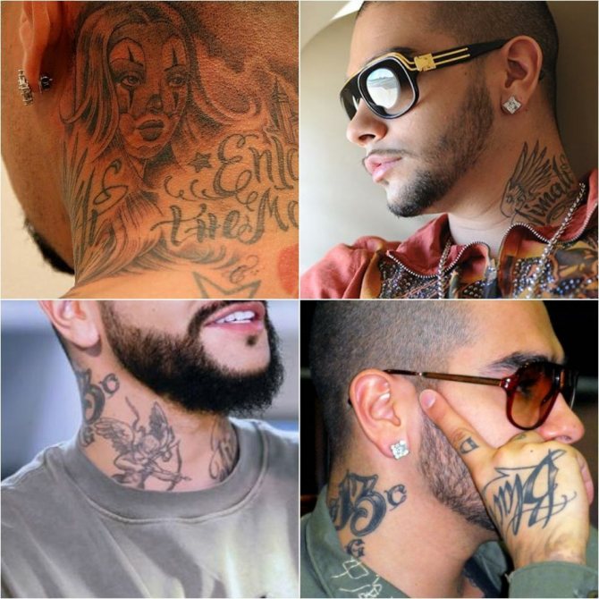 Tatouages Timati, tatouage étoile noire