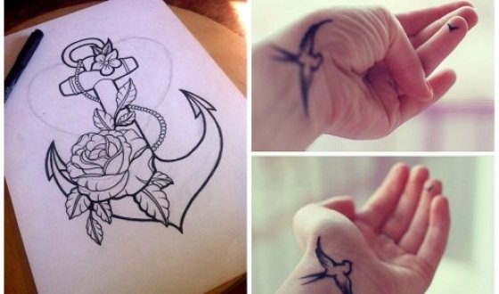 Tatouages temporaires. Comment faire à la maison : stylo gel, henné, peinture, autocollants, colorés et noir et blanc, avec un crayon pour les yeux, marqueur, avec un pochoir