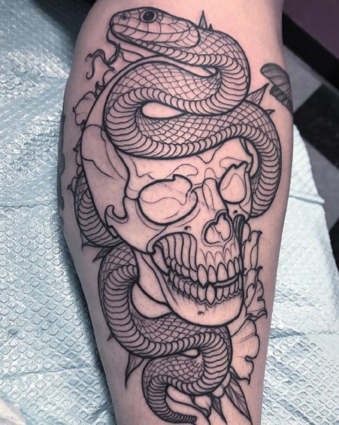 tatouage de serpent
