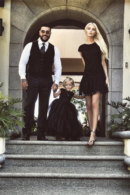 Timati et Alyona Shishkova avec leur fille Alyssa